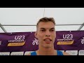 Štěpán Schubert po semifinále na 110 metrů překážek v Espoo