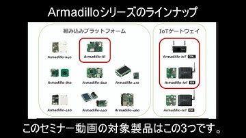 1-1 Armadilloとは, 対象製品について [Armadillo-IoT G3/G3L、X1開発体験セミナー]