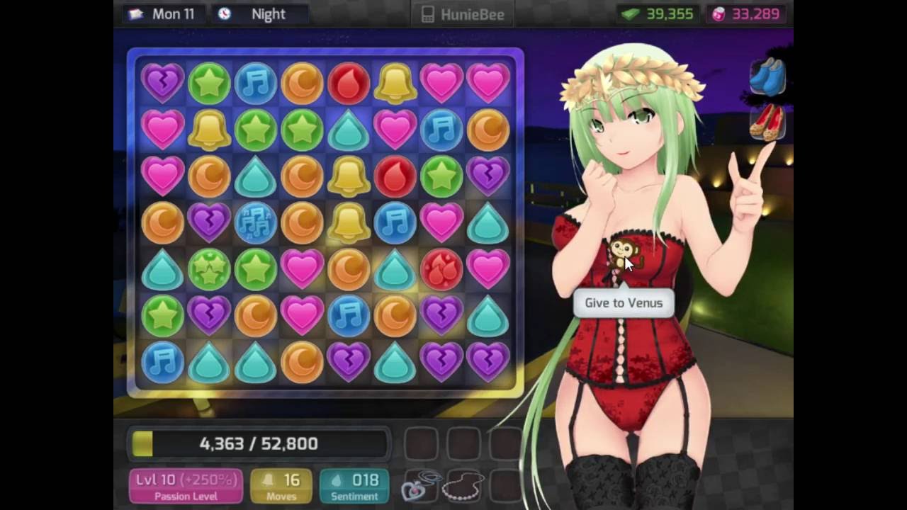 huniepop unlock venus.