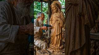 Man Carving Jesus Christ Statue by Hand | Amazing Sculpture Art #aianimation#youtubeshorts #ytshorts