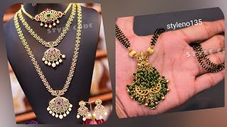Cz High Quality Haram Sets | Black Beads Dollar Chains| With Prices 330 | Imitation Jewelry
