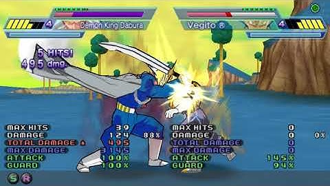 Dragon Ball Z Shin Budokai Another Road - Demon King Dabura Combo (PSP)