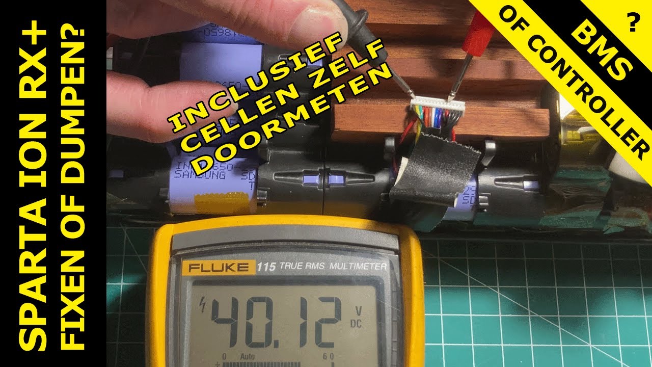 Sparta ION RX+ 0% knippert op display maar accu zit vol! #2: accu doormeten. - YouTube