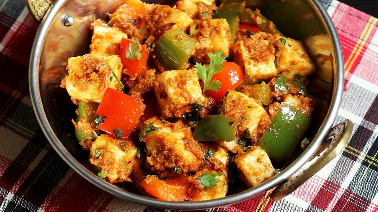 Kadai Paneer Recipe How To Make Kadai Paneer Gravy Swasthi S Recipes