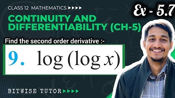 Find second order derivative of log log x
