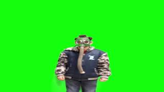 Gas Mask Dance Green Screen Normal Wide