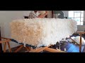 Fabrication banquette en laine  n3712