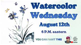 Zen Iris Flowers Easy Beginner Watercolor