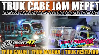 KONVOI TRUK CABE JAM MEPET BEDA MARKAS