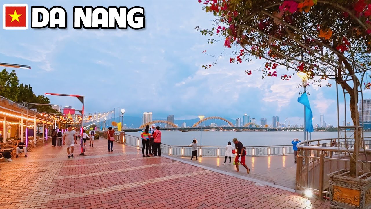 DA NANG VIETNAM - Riverside Views & Chill Walk at Nguyen Van Troi Bridge to Dragon Bridge