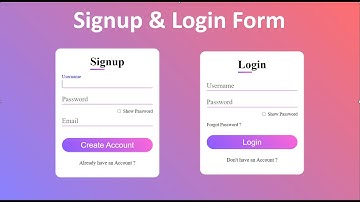 Create Signup & Login Form with HTML & CSS
