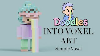 YOU CAN RE-CREATE DOODLES NFT INTO SIMPLE VOXEL ART CHARACTERS | SIMPLE | BEGINNER | MAGICAVOXEL