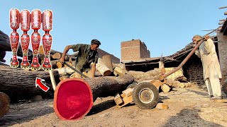 How To Building A Beautiful Colourful Wooden Cot || Charpai Makin Process | Cot Making |