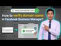 How to verify domain name in Facebook Business Manager?