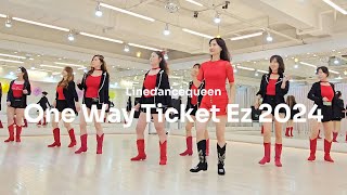 One Way Ticket Ez 2024 Line Dance l Beginner l Linedancequeen l Junghye Yoon