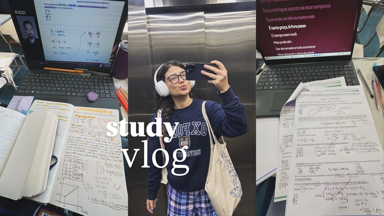 study vlog | um dia comigo na reta final 