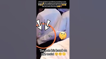 Did you notice something 👀😱🧐 Tae puts his hand on JK