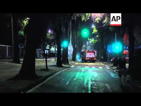 Protesters calling for resignation of governor clash with police