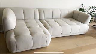 HAY QUILTON SECTIONAL honest review + one week sofa update!