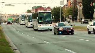 The Academy Drum and Bugle Corps Police Escort at DCI Championships 2016