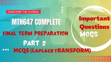Mth647 final term Preperation Part 2 || Important Questions & MCQs ||Virtual University #Learntonote
