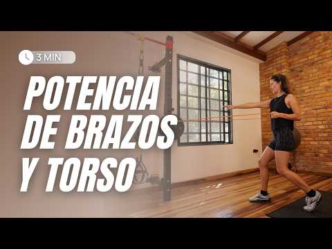 Ejercicio para principiantes  💪🏻 La potencia muscular de brazos y torso con banda elástica