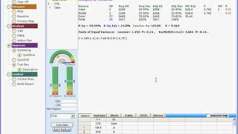 QuikSigma Data Mining (ANOVA, Regression) Part 3