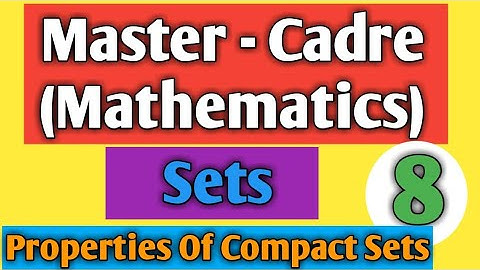 compact sets for master cadre by Kk paathshala