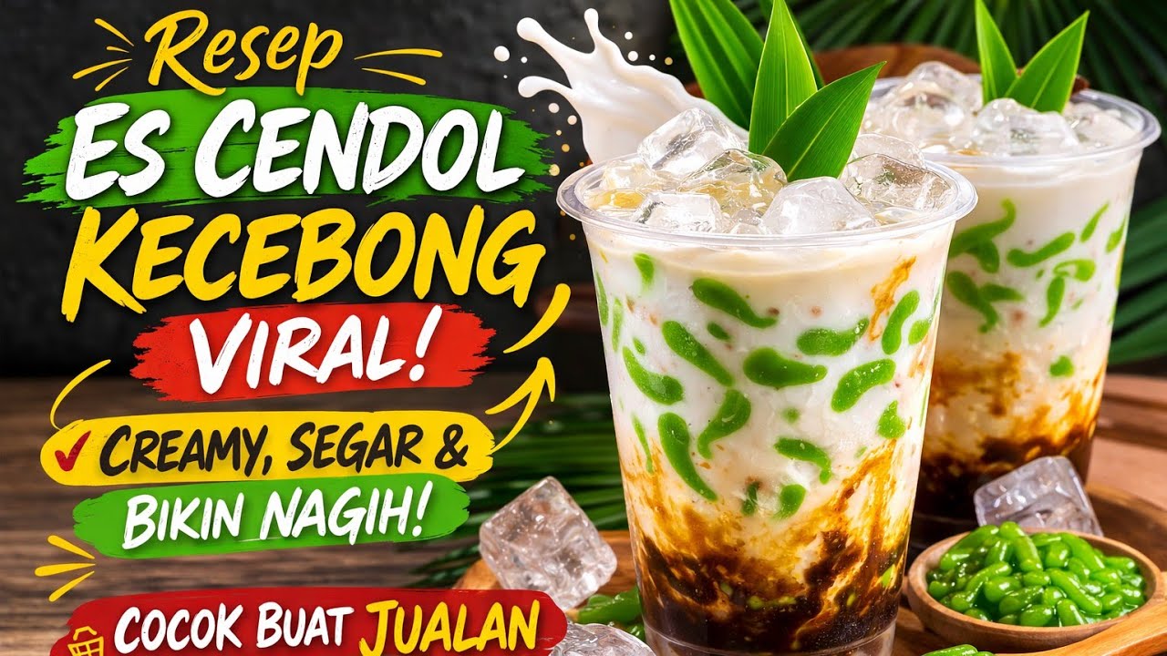 Resep Es Cendol Kecebong Viral! Creamy, Segar & Bikin Nagih. Cocok Buat Ide Jualan