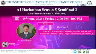 AI Hackathon Season 5 SF-2 UCO2 RefundIQ—GST Refund Automation for CA, Tesseract CA. Kunal Budhwar