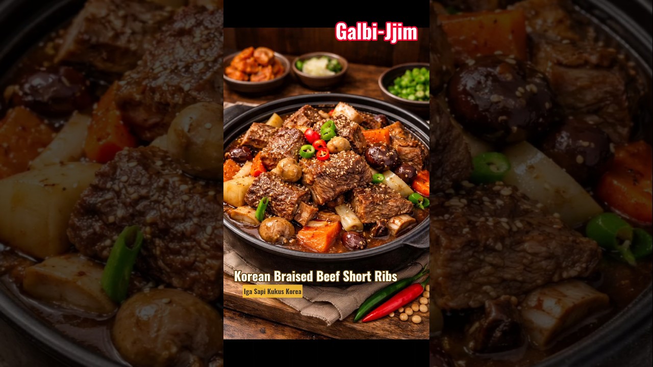 매콤달콤 소갈비찜 레시피 레시피 숏폼 썸네일