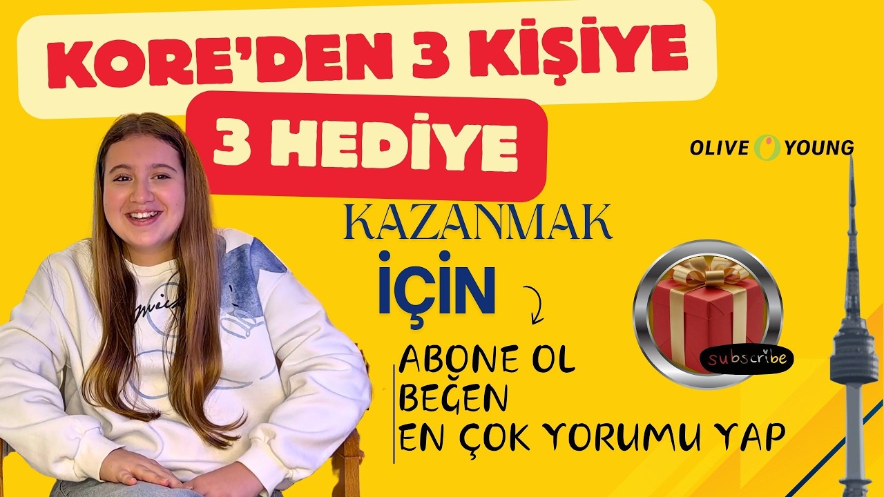 🎁🇰🇷 Kore’den 3 Kişiye 3 Hediye! | Kore'de Gezeceğim Yerler | #kore #oliveyoung