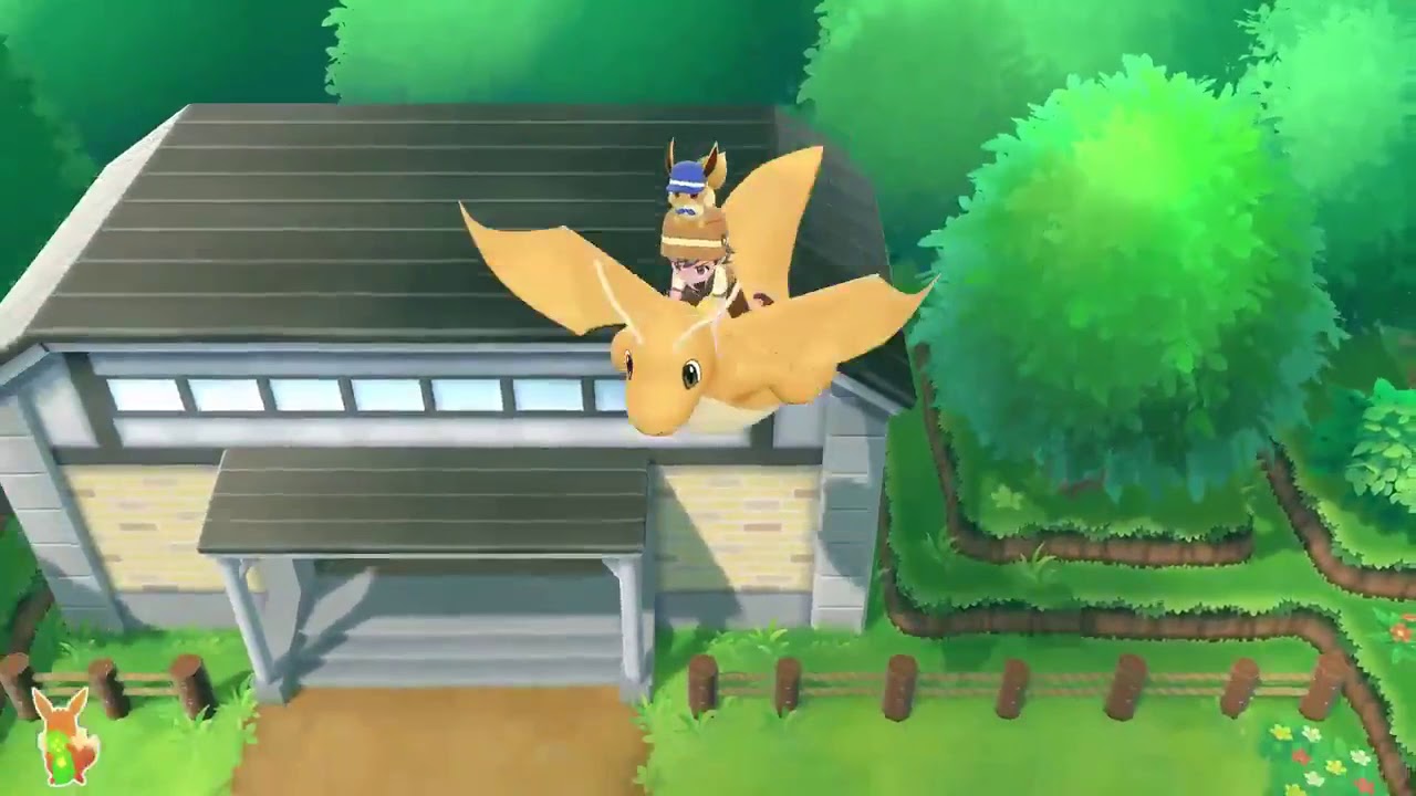 Flying On Dragonite In Pokemon Lets Go Pikachu And Eevee