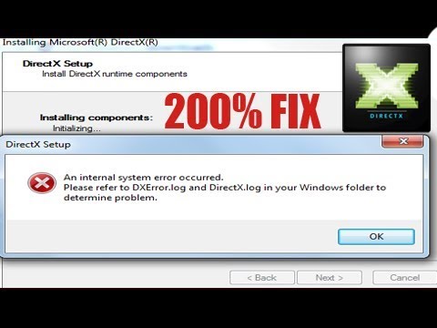 How To [SOLVED] DirectX Internal System error refer to Dxerror.log/directx.log (fix)