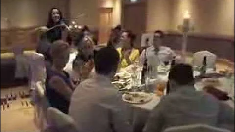 Pat Treacy Entertains at a wedding reception..