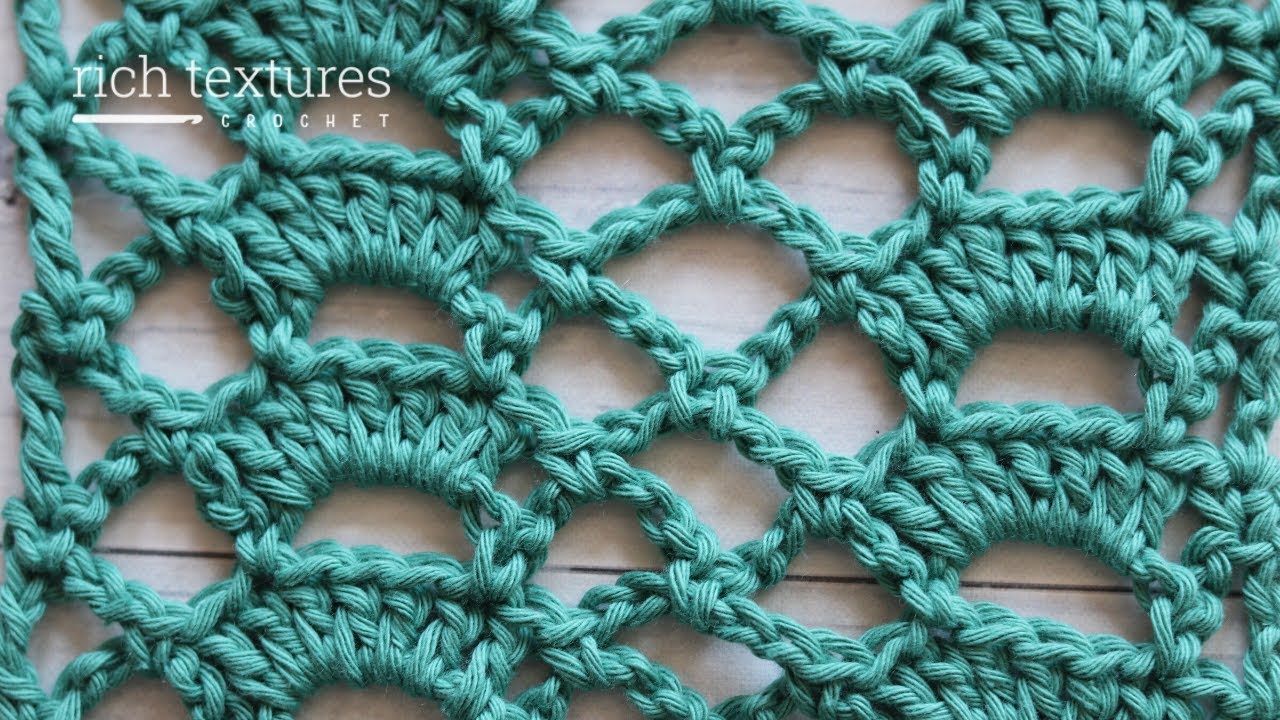 Fan Trellis Stitch How to Crochet YouTube
