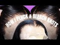 How I Pluck Lace Frontals &amp; Bleach Knots | Wig Series pt. 2