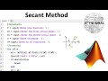 Secant Method with MATLAB code