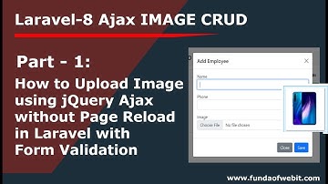 Laravel Ajax Image CRUD 1: Upload Image with data using jQuery Ajax in laravel 8 with Validation