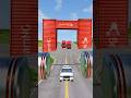 Beamng drive crashes - chained Hydraulic vs car part 139 #beamngdrive  #youtubeshorts #shorts