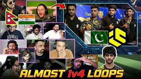 Streamers Reaction 🥵 Falak 1v3 on Loops ☠️ PMGC 2025 