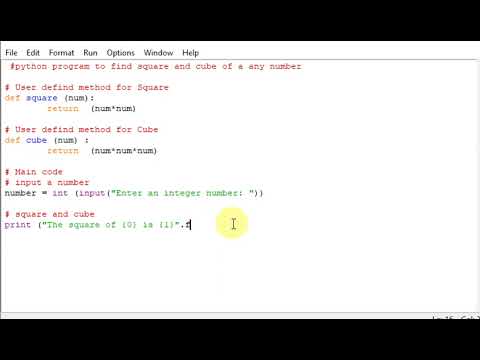 python program to find square and cube of a any number
