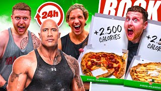 Training &amp; Eating Like THE ROCK For 24 Hours