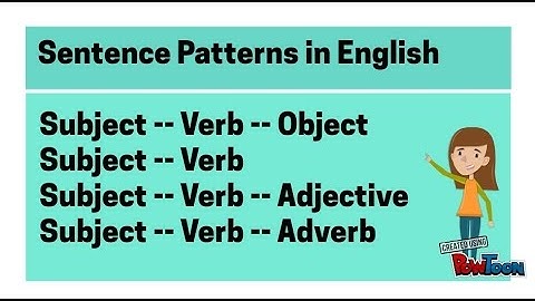 Basic sentence structure in English