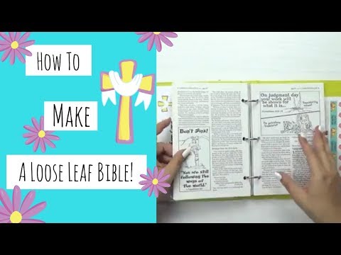 How to Make a Loose Leaf Bible!