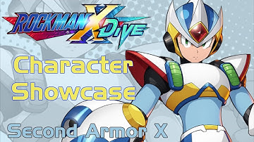 Mega Man X DiVE - Second Armor X Showcase: Gameplay, Skills, Art, & 3D Model