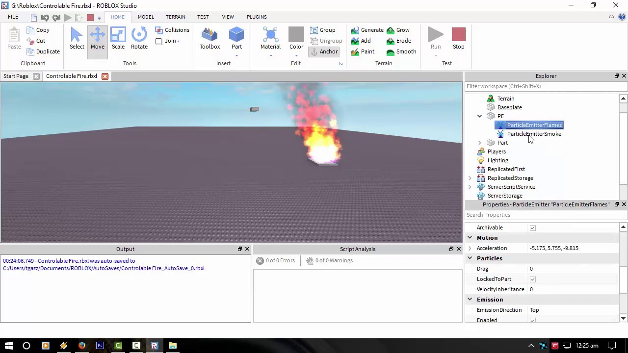 Roblox Projects Controllable Fire Youtube