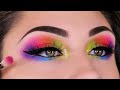 Beginners Eye Makeup Rainbow Eye Makeup | Beautybyjosiek | Neon Eye Makeup Tutorial
