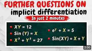 Implicit Differentiation | Practice Problems | Worked Examples | Step-by-Step Tutorial | Calculus