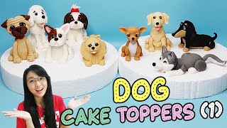 Husky, Poodle, Pug Cake Toppers (include WEIGHT)| Dog Theme Cake | Dog Cake Toppers | Fondant Dog